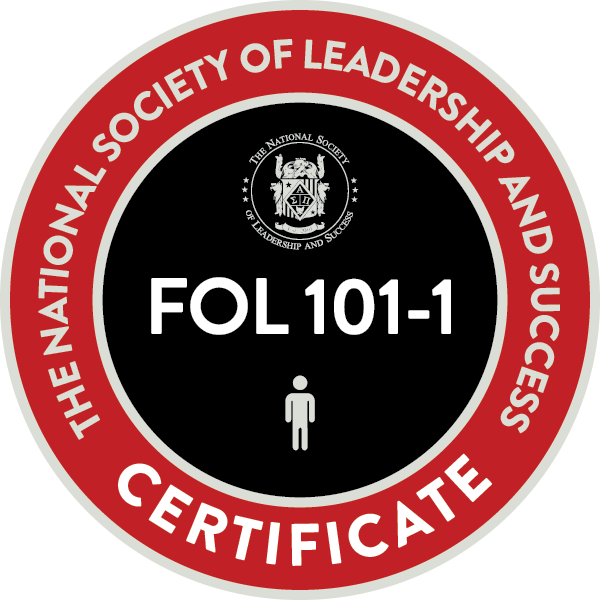 National Society of Leadership and Success — Foundations of Leadership Certificate